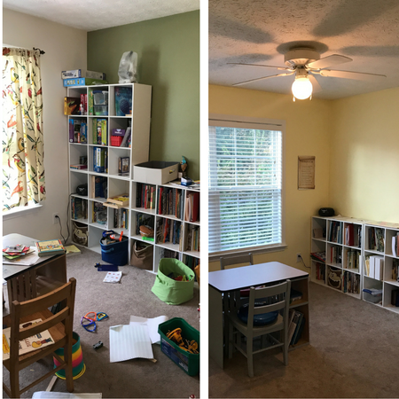 How to create a homeschool room for active learners. Distraction free learning for ADHD, dyslexia, and sensory processing disorder. 