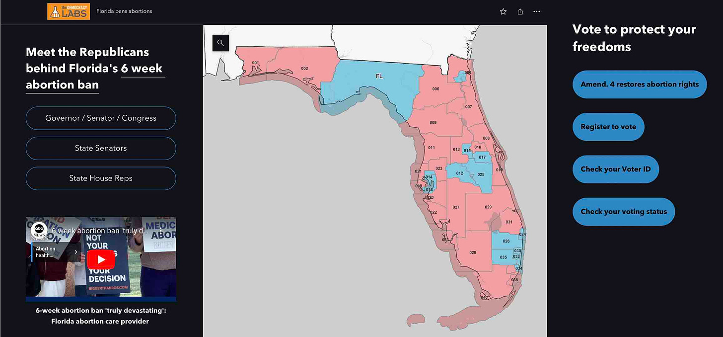 Vote for Amendment 4 to restore women's rights in Florida. 