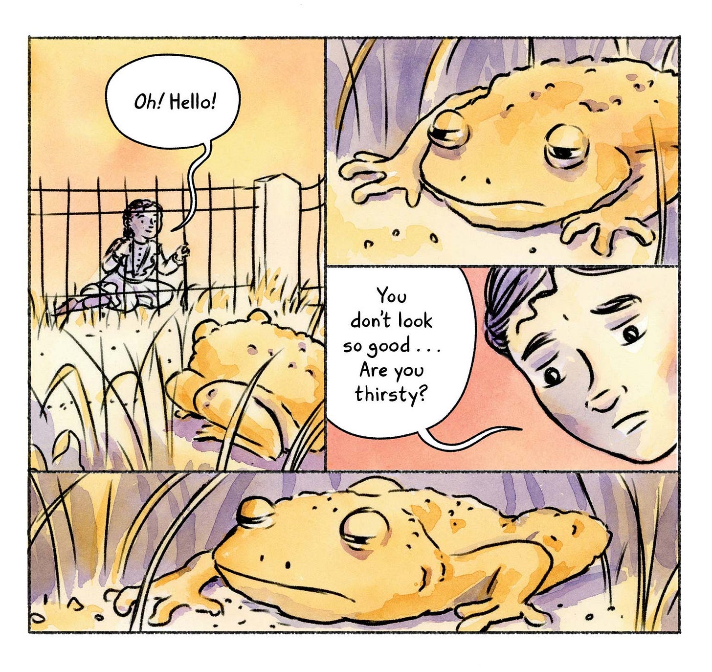 Example of a comic with no gap between panel borders