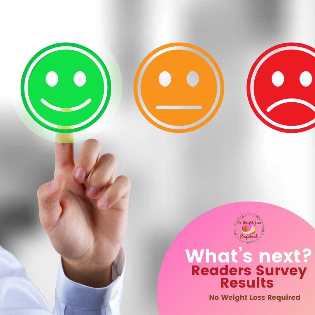 What's next?Reader survey results. Image of a green smilie face