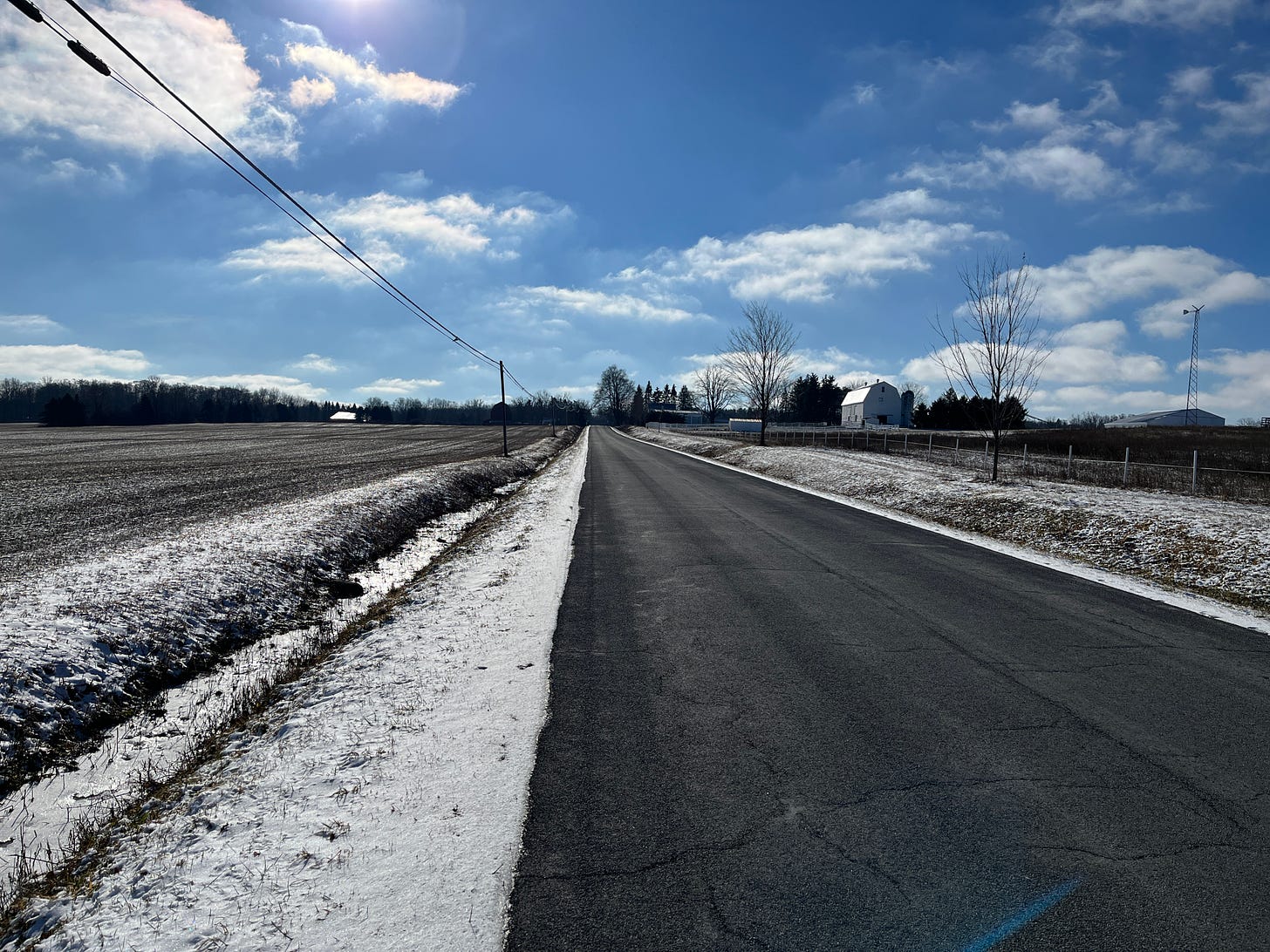 Country road in winter