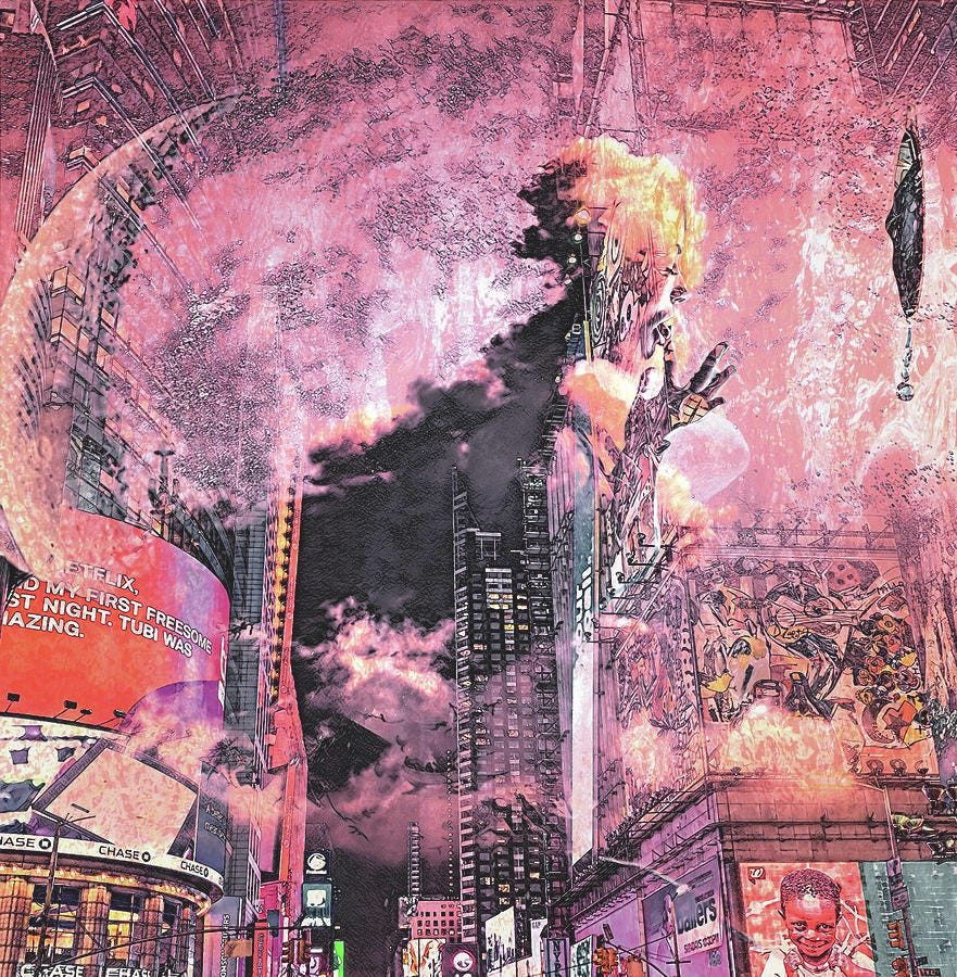 Djinn over NY Digital Art by Benedetto Dante - Pixels