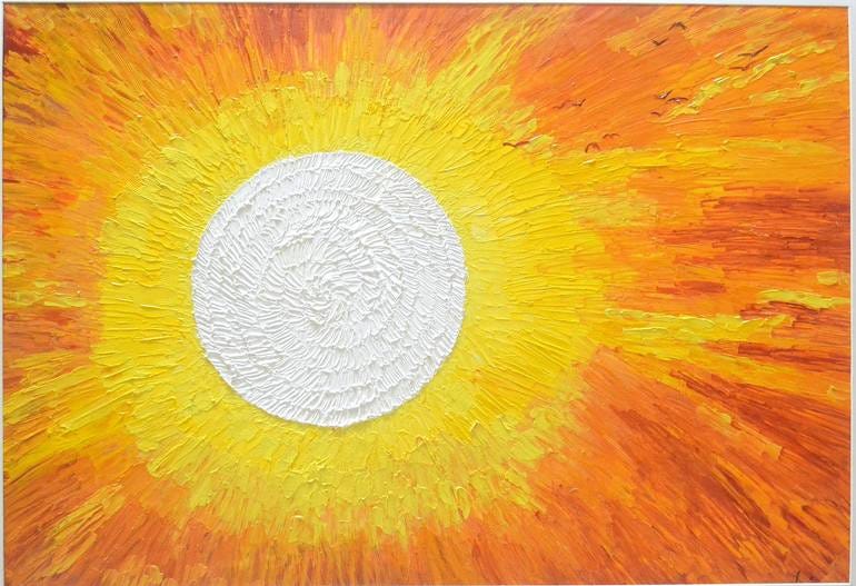 The Blazing Sun Painting by Subha Sreenivasan | Saatchi Art