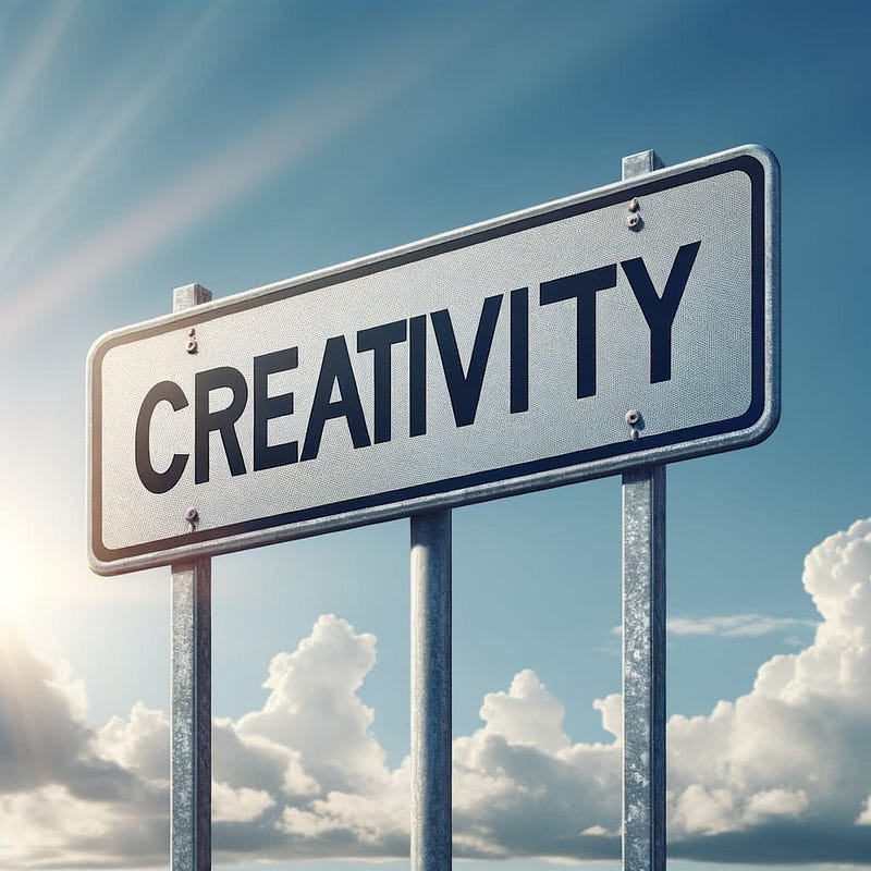 Road sign saying “Creativity”