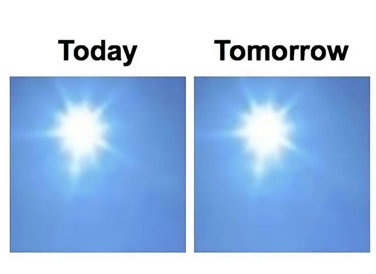 This may contain: two images of the same sun in different directions
