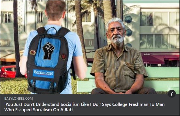 BEE college kid lectures cuban on socialism