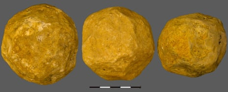 Limestone spheroids found at 'Ubeidiya in Israel