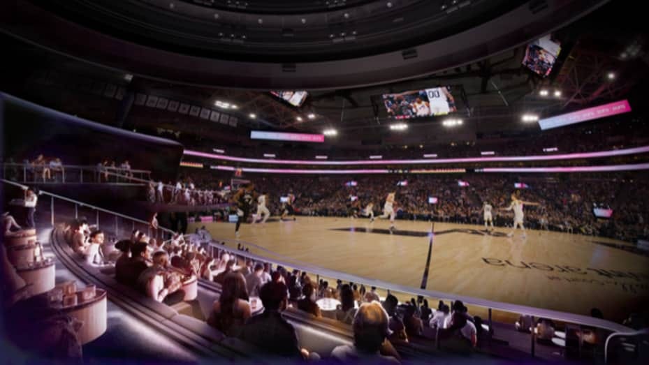 Cosm's shared reality dome concept for viewing live sports broadcasts.