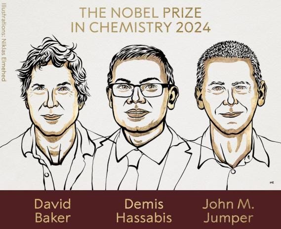 Nobel Prize in chemistry awarded to David Baker, Demis Hassabis and John  Jumper for work on proteins | udayavani