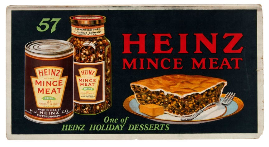 Ad for Heinz mincemeat