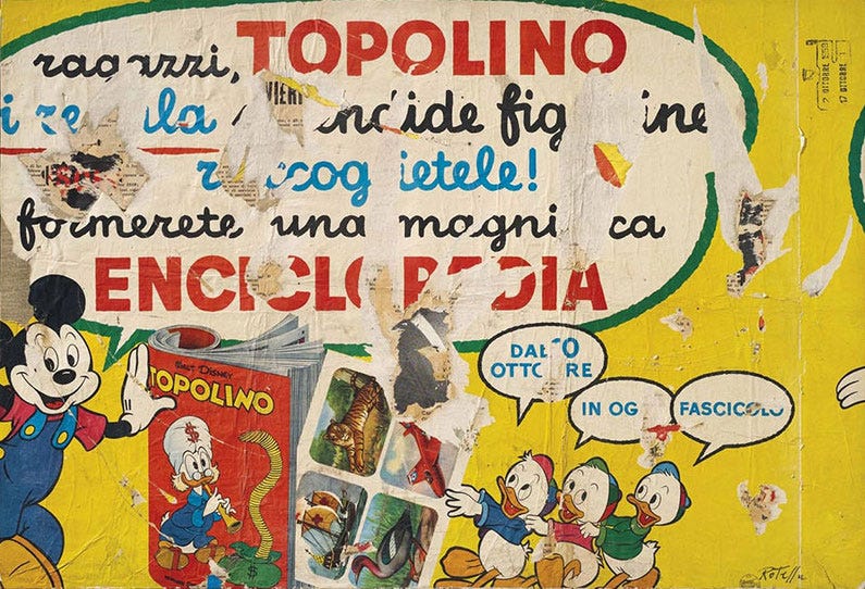 Mimmo Rotella: Topolino (1959)