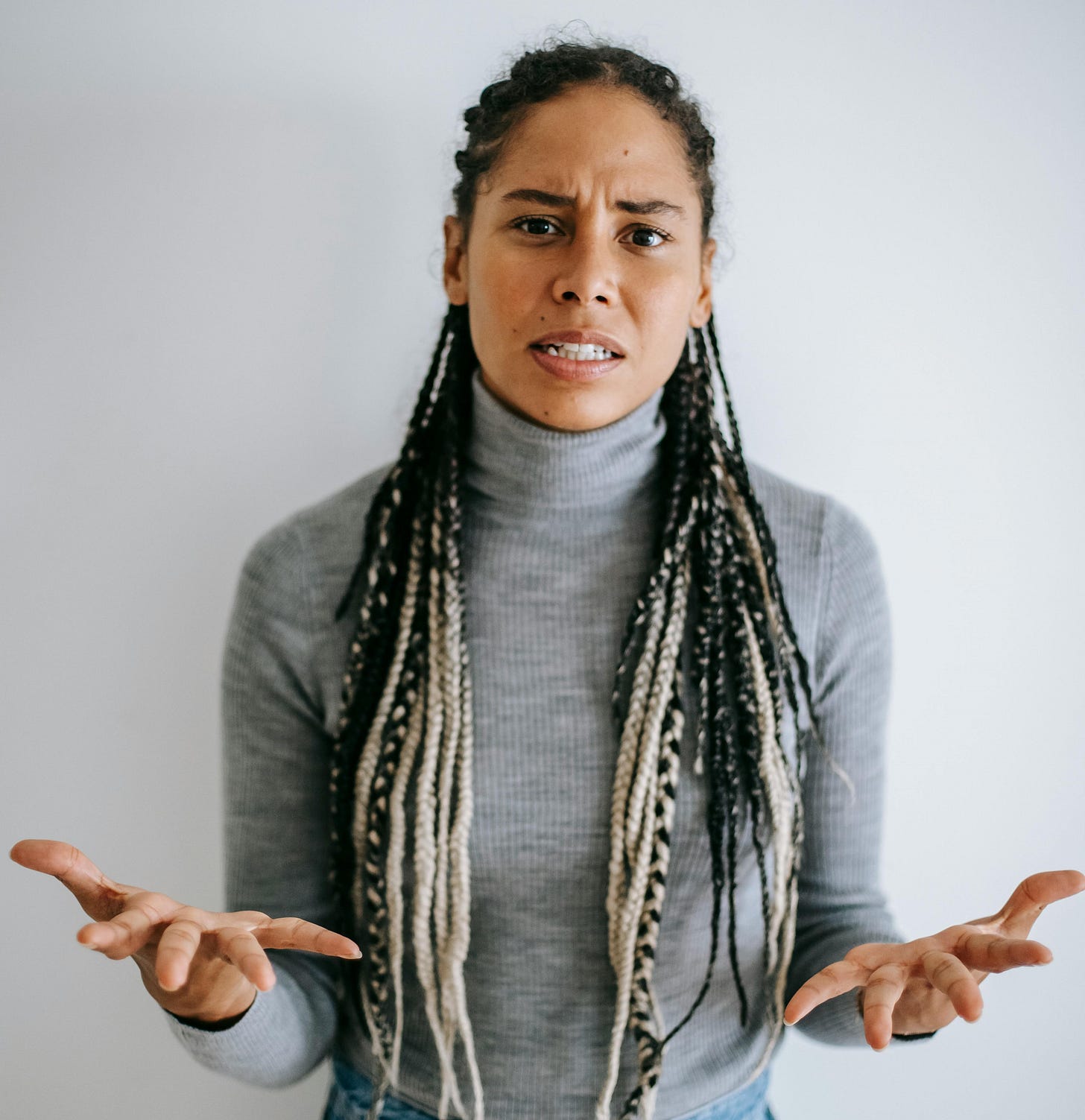 Woman looking frustrated