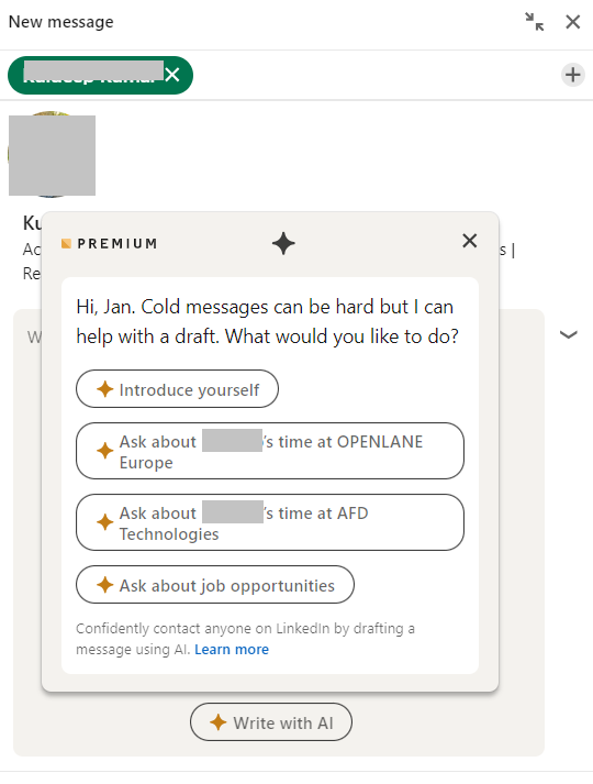 LinkedIn's AI Writing Assistant