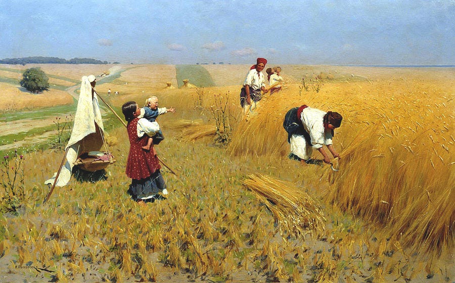 Harvest in Ukraine Painting by Mykola Pymonenko - Fine Art America