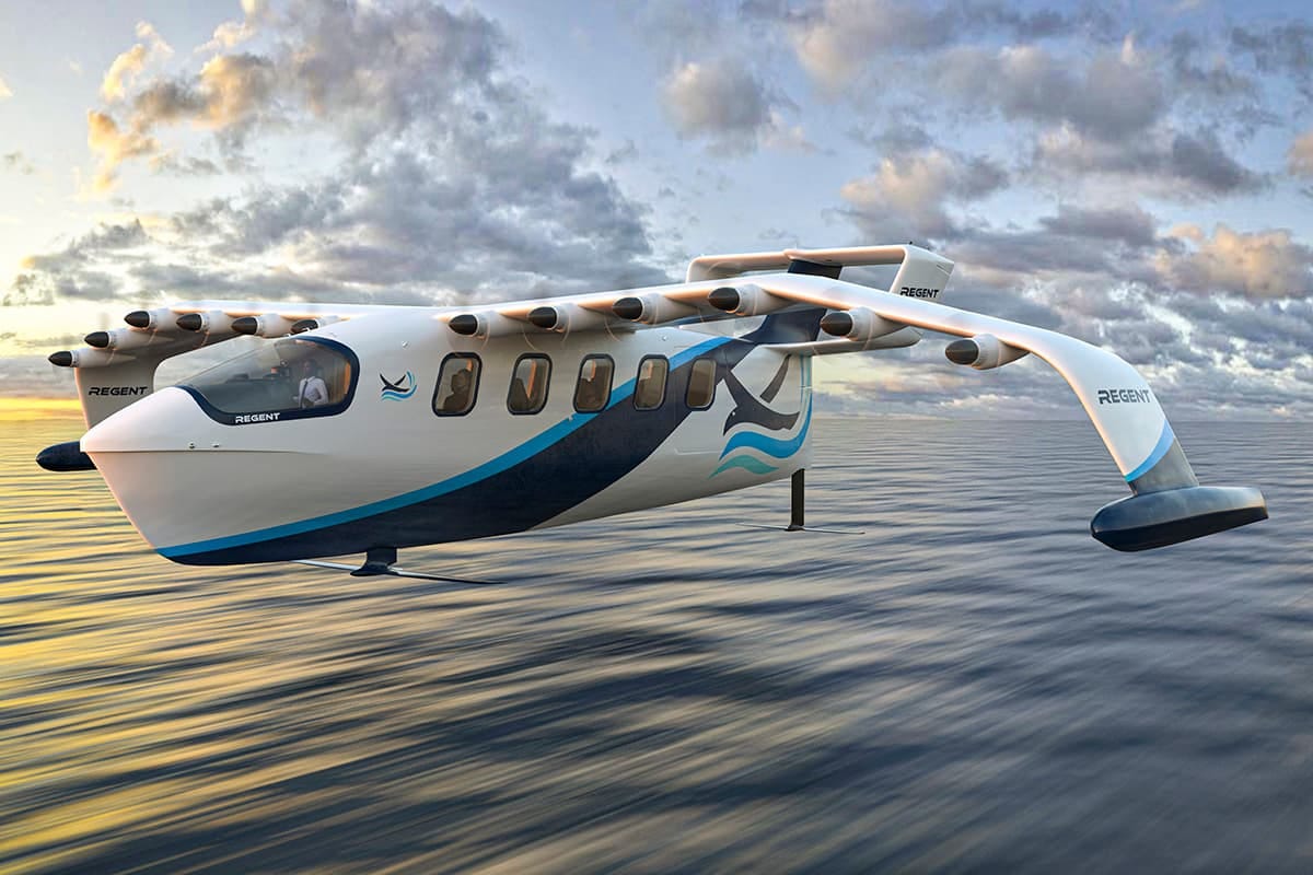 Regent says its 55-ft-long Viceroy seaglider is the largest electric flying machine on the planet