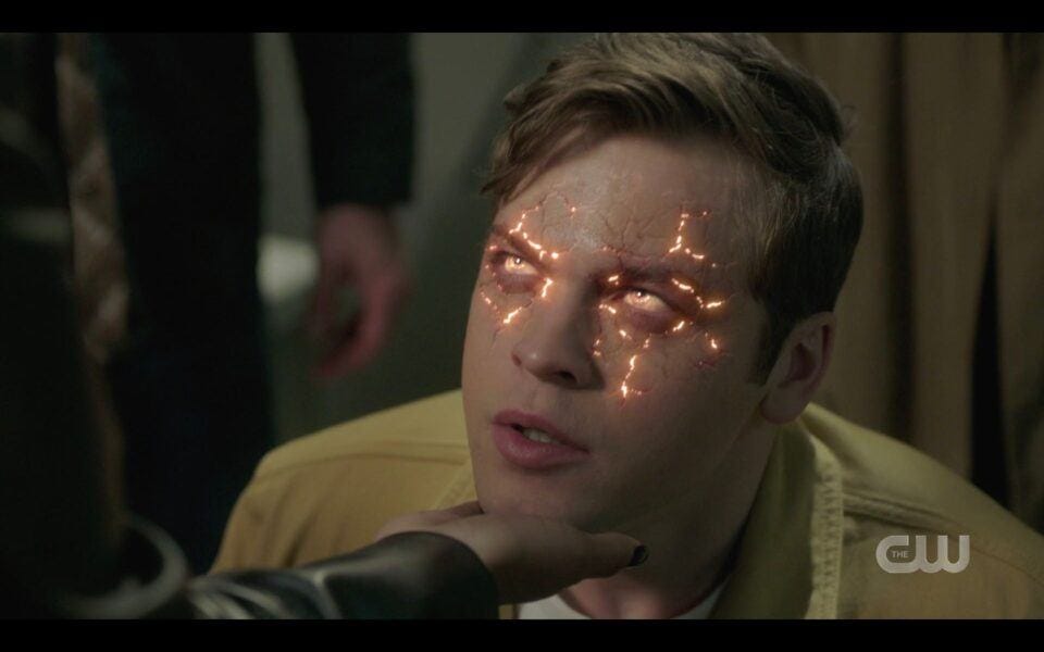 Supernatural Jack eyes glowing begs the empty to save him 1518