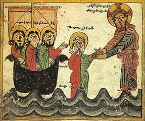 File:Jesus walking on water. Daniel of Uranc, 1433.jpg - Wikimedia Commons