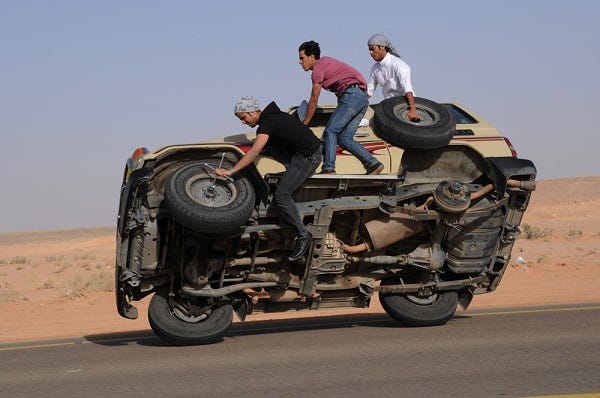 Changing A Tire While Still Driving - Life Palette