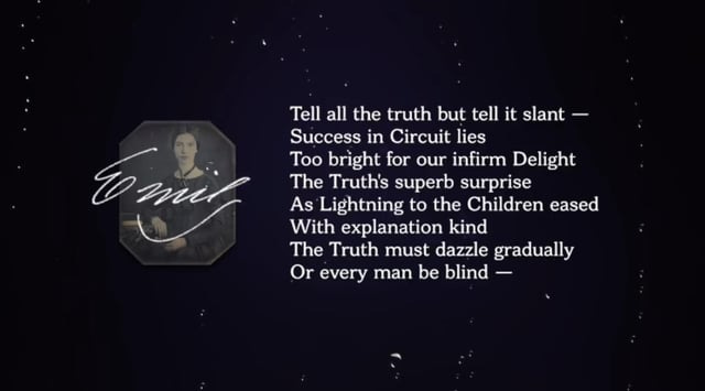 Tell all the truth but tell it slant - Emily Dickinson :  r/ClassicalEducation