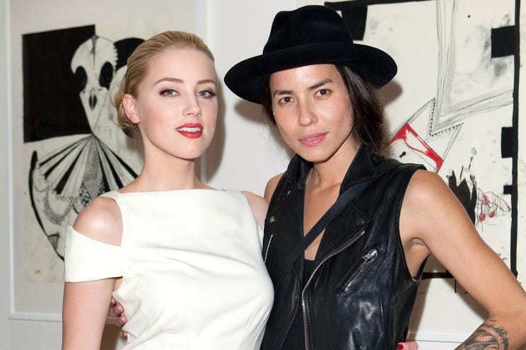 Amber Heard and Tasya Van Ree