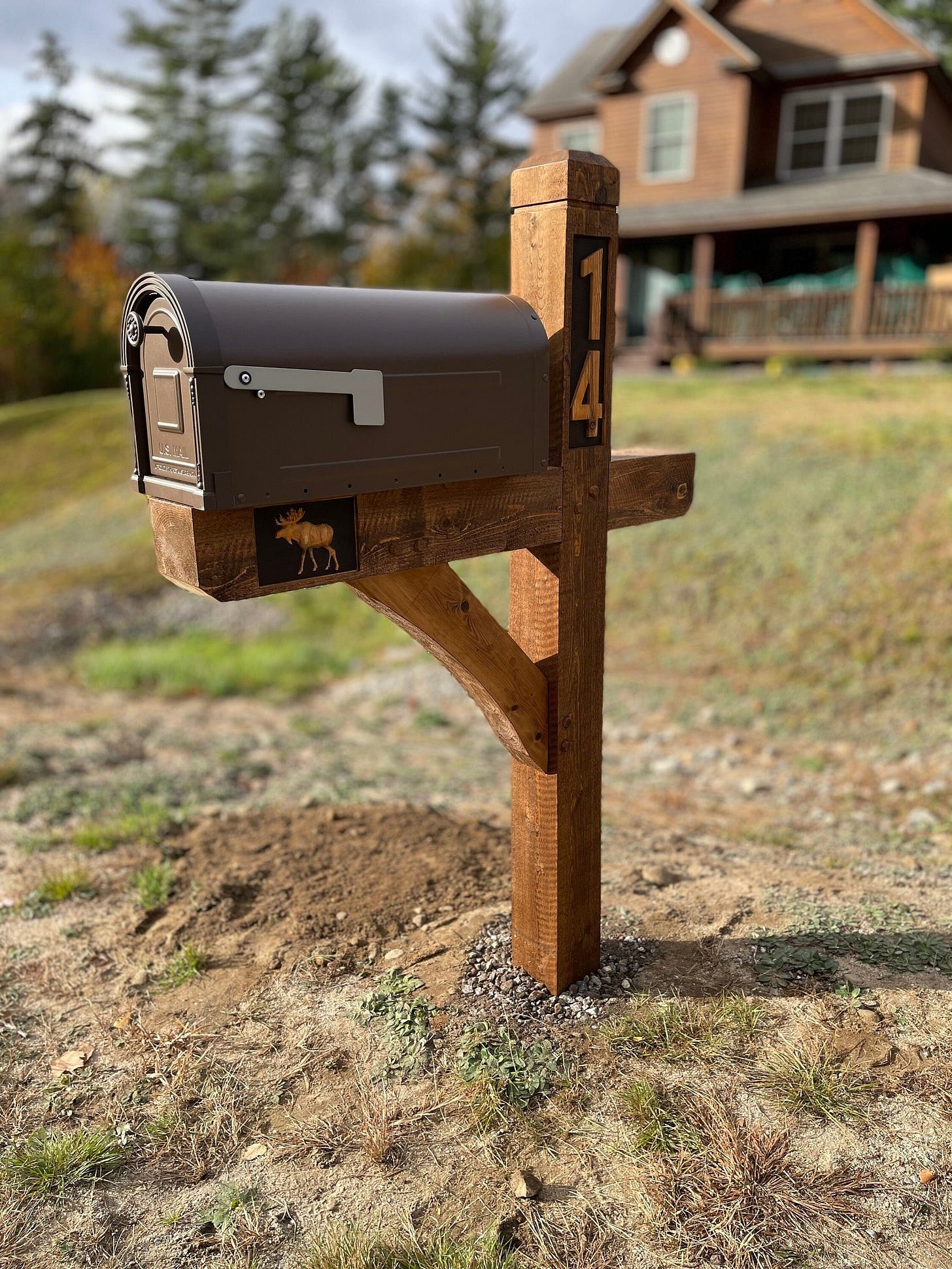 Country Mailbox Post Custom Handmade Rough Sawn Cedar - Product Skus  Delivery Regions Are Listed in the Description - Etsy
