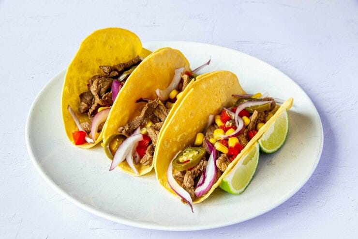 Tacos mexicanos de carne