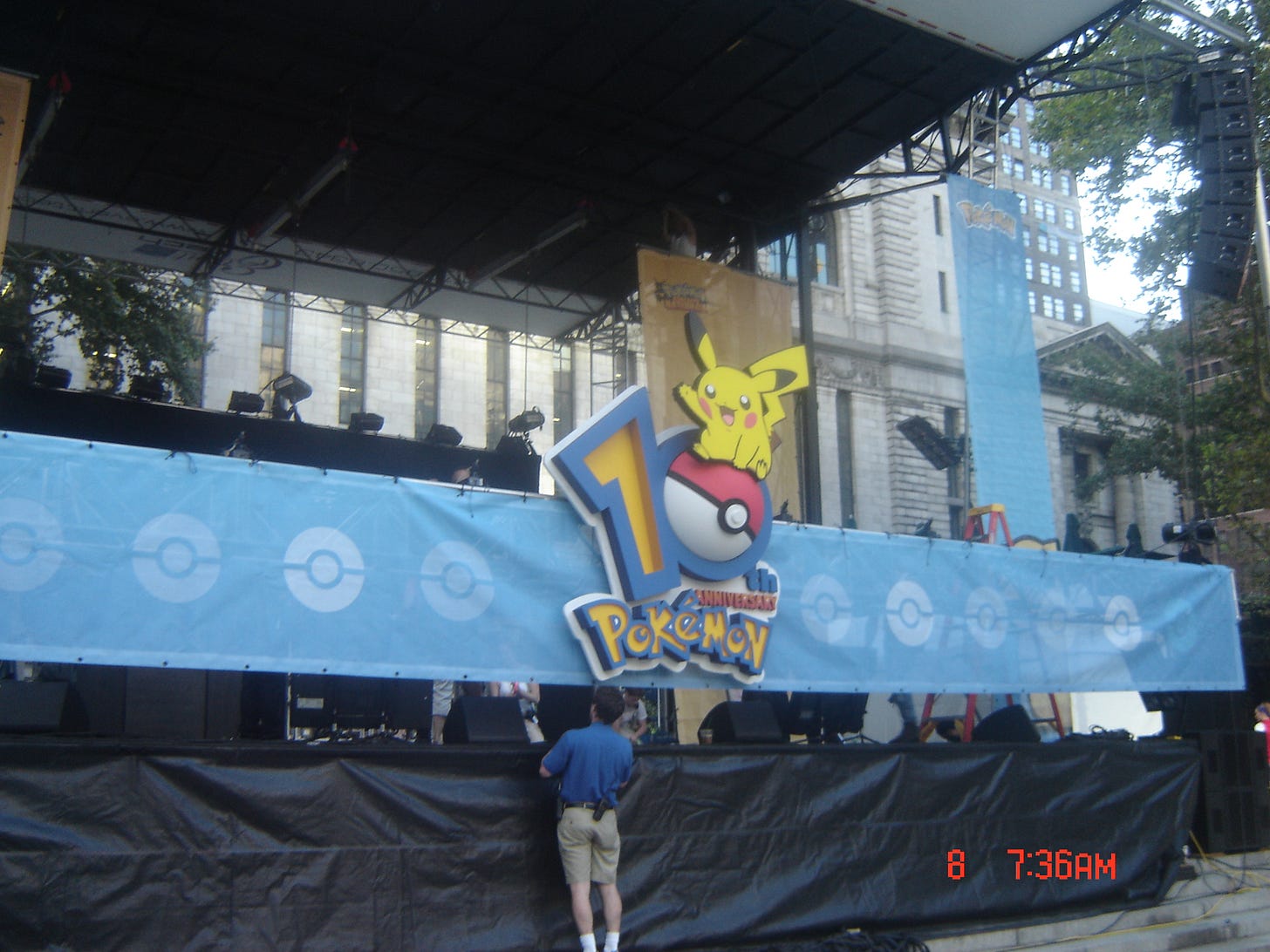 Peter arrived at Bryant Park super early to see the organisers set up the main stage before many other attendees had arrived Peter arrived at Bryant Park super early to see the organisers set up the main stage before many other attendees had arrived