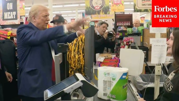 SHOCK MOMENT: Trump Surprises Grocery Store Customer By Paying For Their  Items At Pennsylvania Store