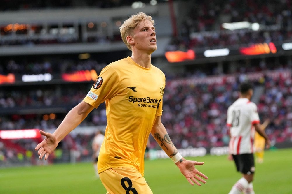 PanoScout 🔍 on X: "🇩🇰 Albert Grønbæk ( 22 ) this season so far for  Bodø/Glimt: ☑️24 Appearances ☑️13 Goals ☑️3 Assists 🔺Likes going forward &  getting into the penalty area. 🔺Good