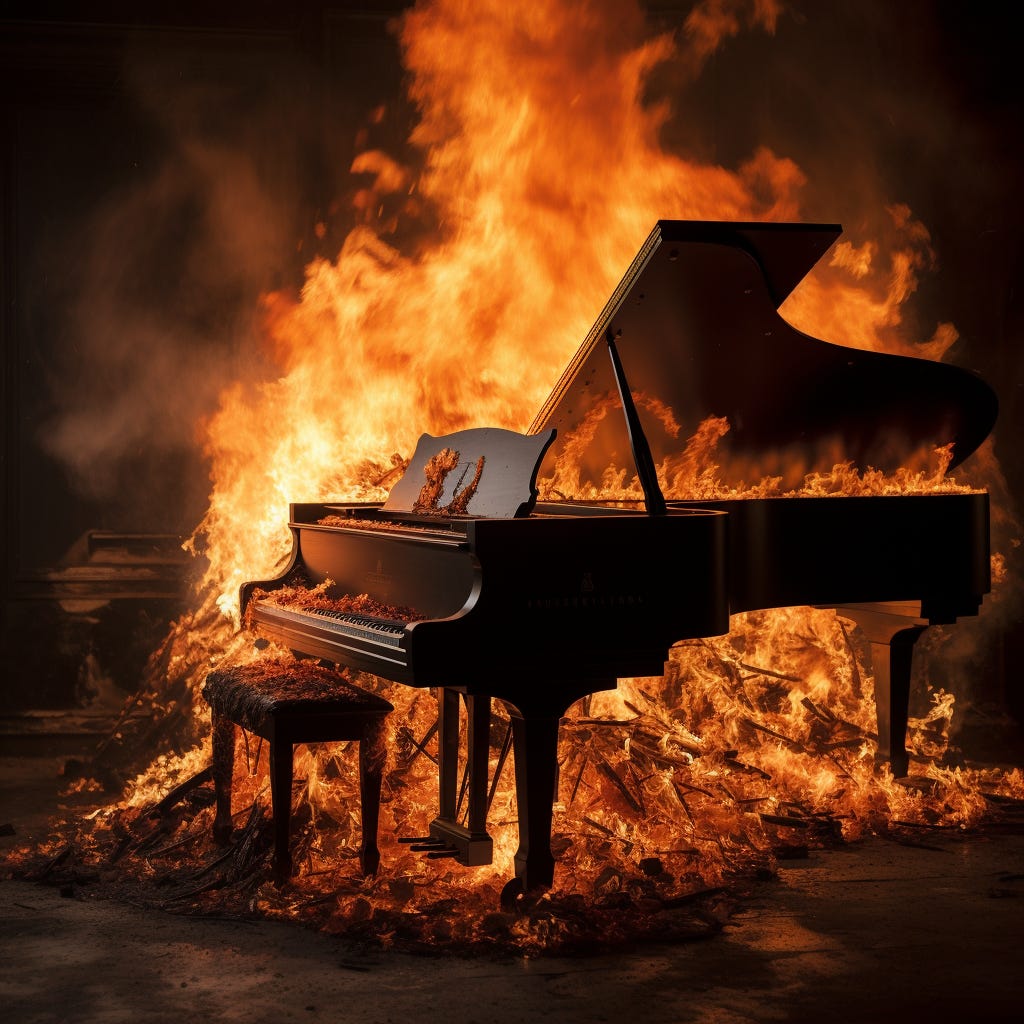 Is the piano flammable? Or inflammable? English r hard, plz halp