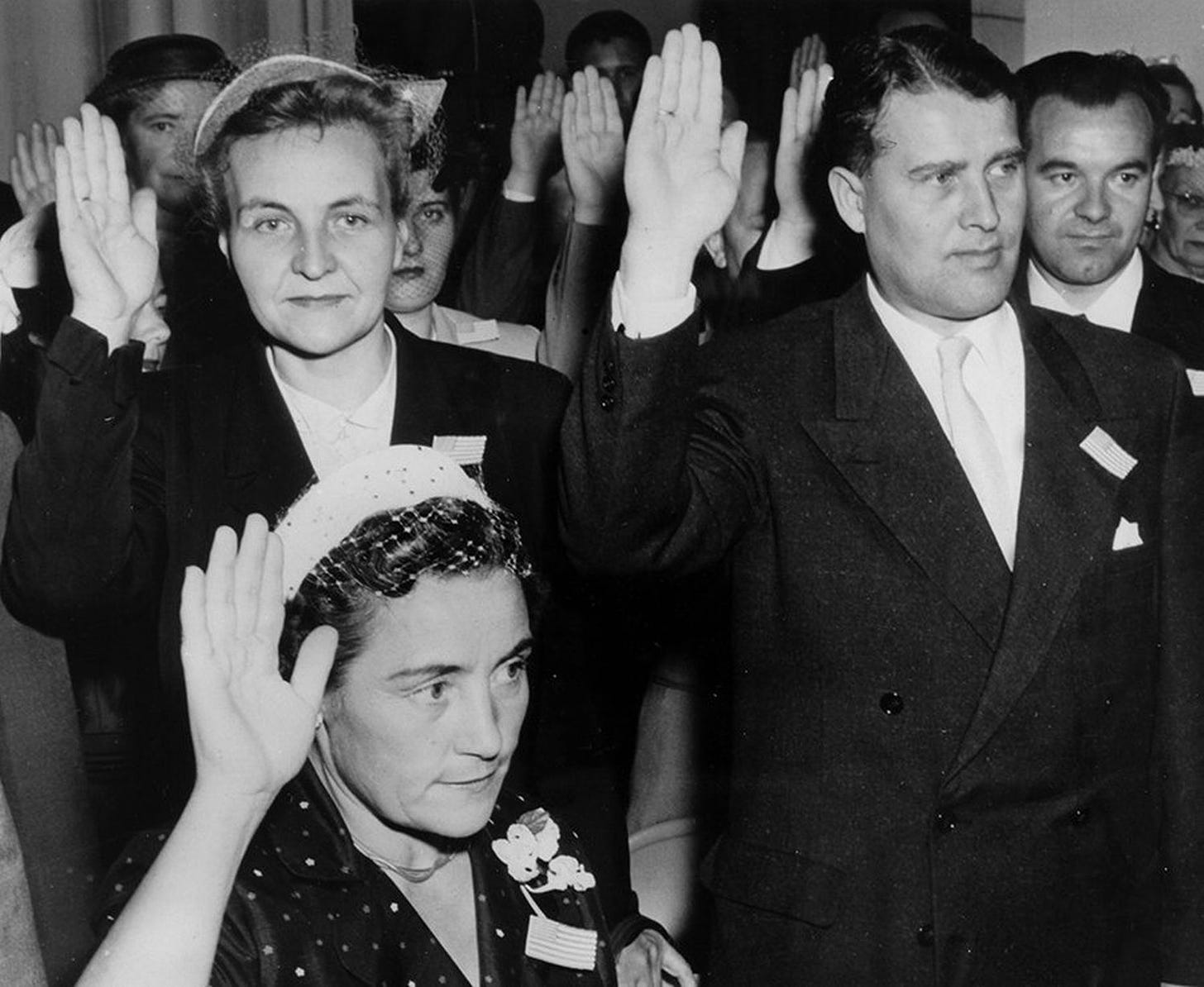 Former Nazi scientist Werner von Braun is sworn in as a US citizen