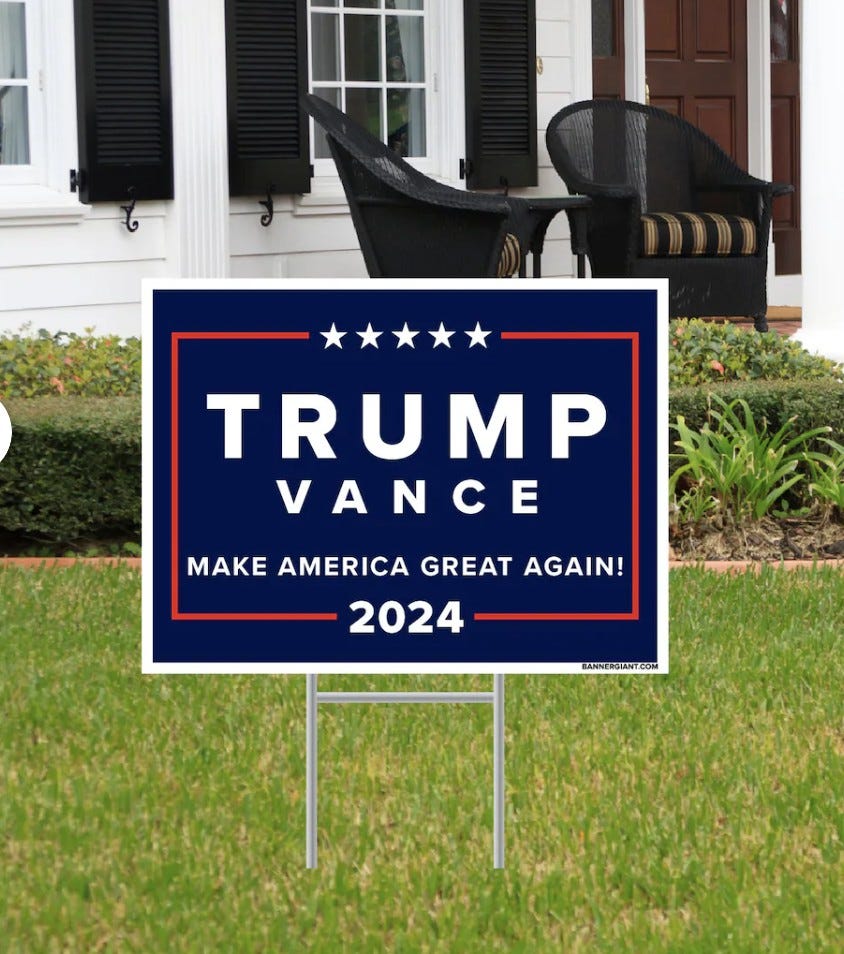 Trump Vance MAGA 2024 Yard Sign - Official Trump Vance