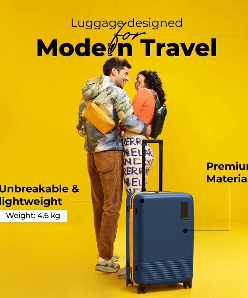 Mokobara The Check-in Medium Luggage Polycarbonate Hardsided Suitcase  Trolley ( Ocean Sunray - Limited Edition ) Check-in Suitcase 8 Wheels - 27  inch