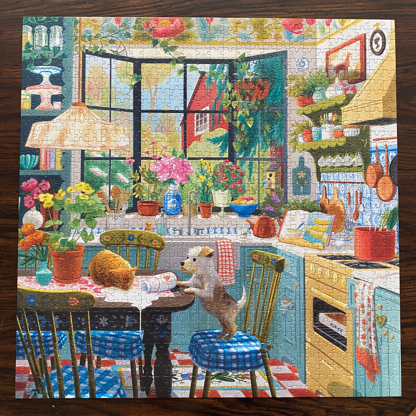 a fully assembled puzzle