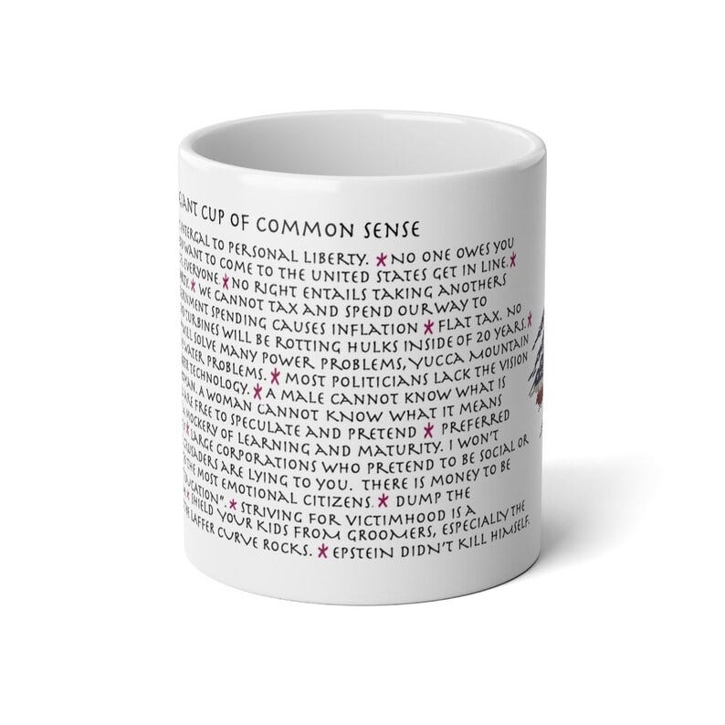 Giant Cup of Common Sense 20oz image 3