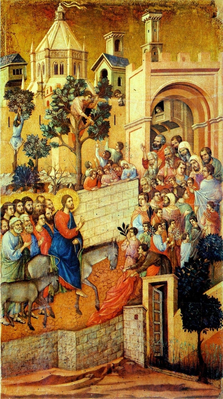 Duccio Christ Entering Jerusalem