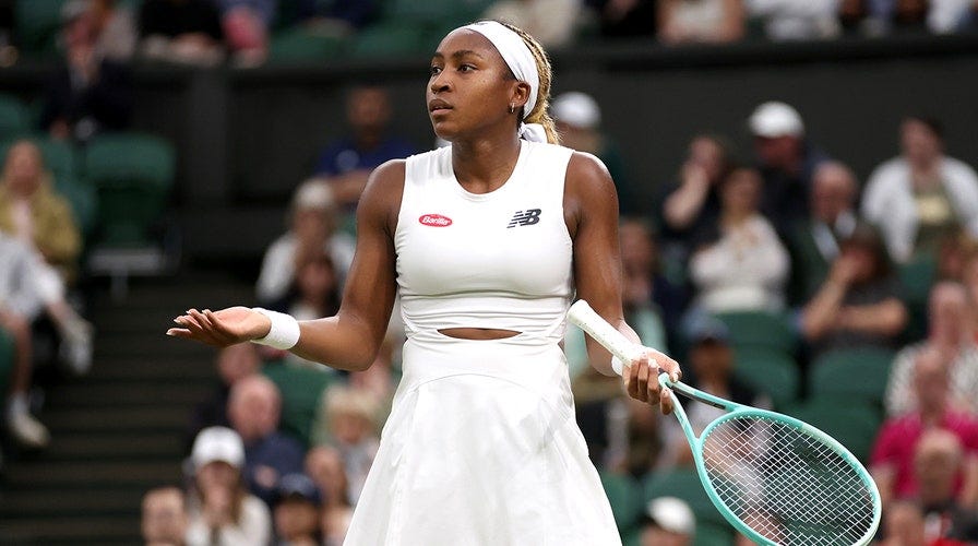 Coco Gauff upset by fellow American Emma Navarro in straight sets at  Wimbledon | Fox News