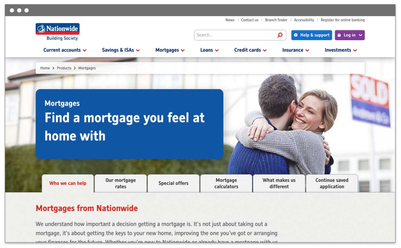 Nationwide website Nationwide website