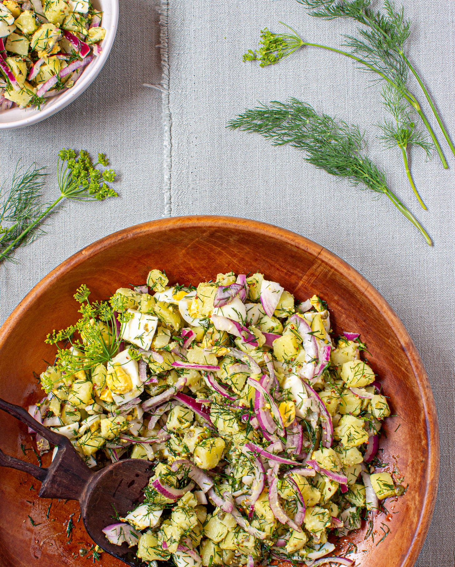 Potato, Red Onion & Egg Salad with Dill Vinaigrette