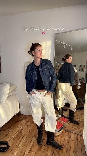 Cara Kell wearing minimalist outfit