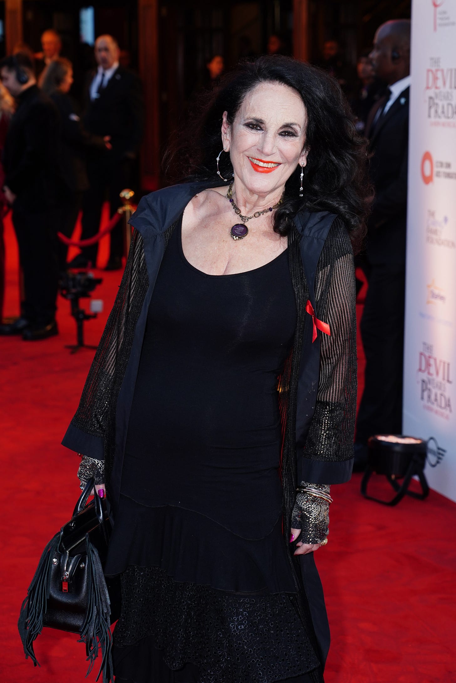 Lesley Joseph attends the opening for the musical The Devil Wears Prada at the Dominion Theatre, London. Picture date Sunday December 1, 2024