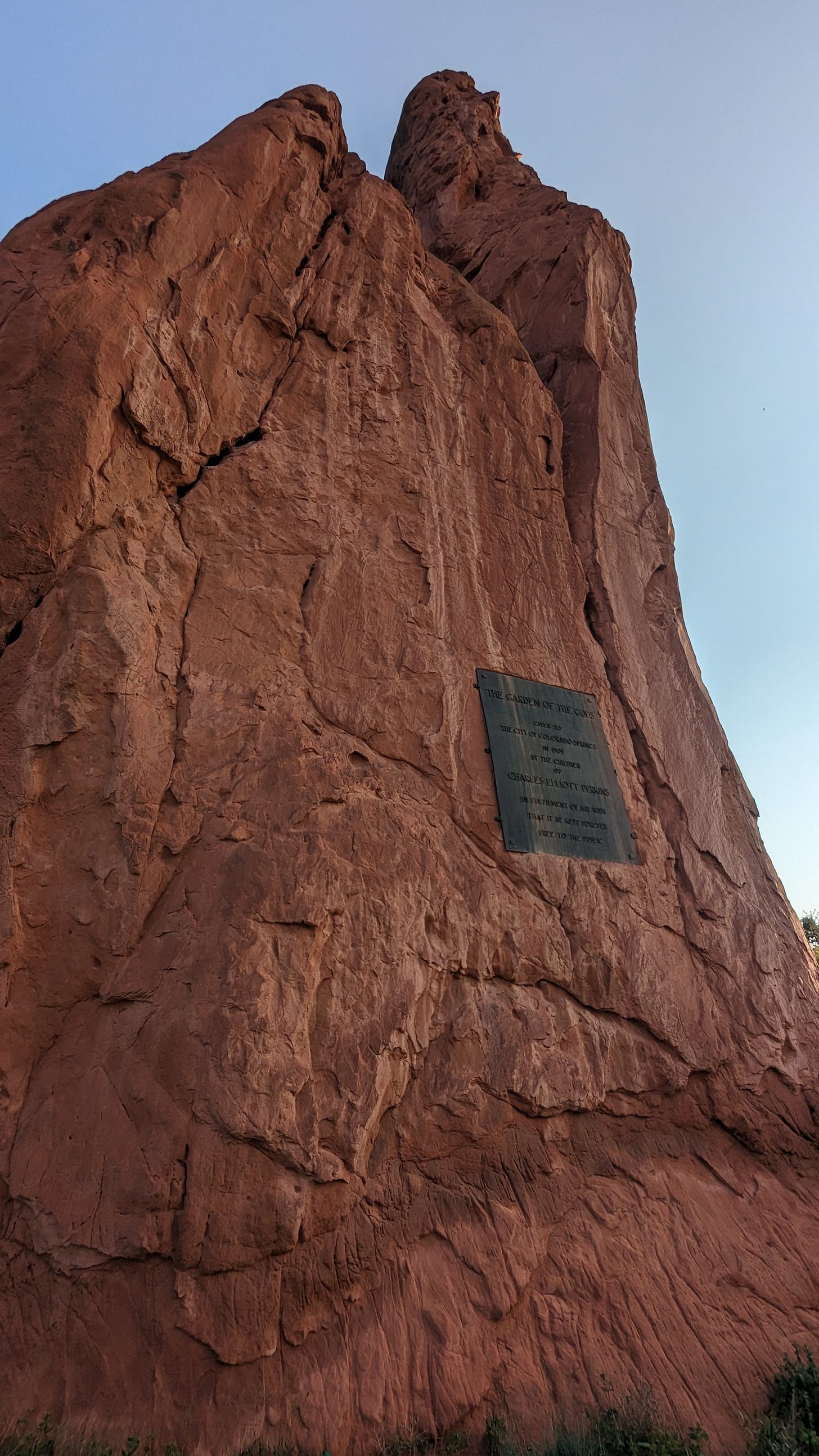 The massive inscription at the entry to the Garden of the Gods - Things I Wrote Down by Andrew Kooman