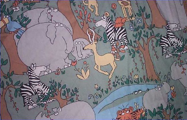 Vintage Sandra Boynton Jungle Bedding Juvenile Childrens