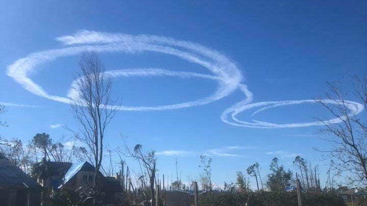 Rings in Florida Panhandle, Gulf Coast Sky Actually Air Force Contrails |  Weather Underground