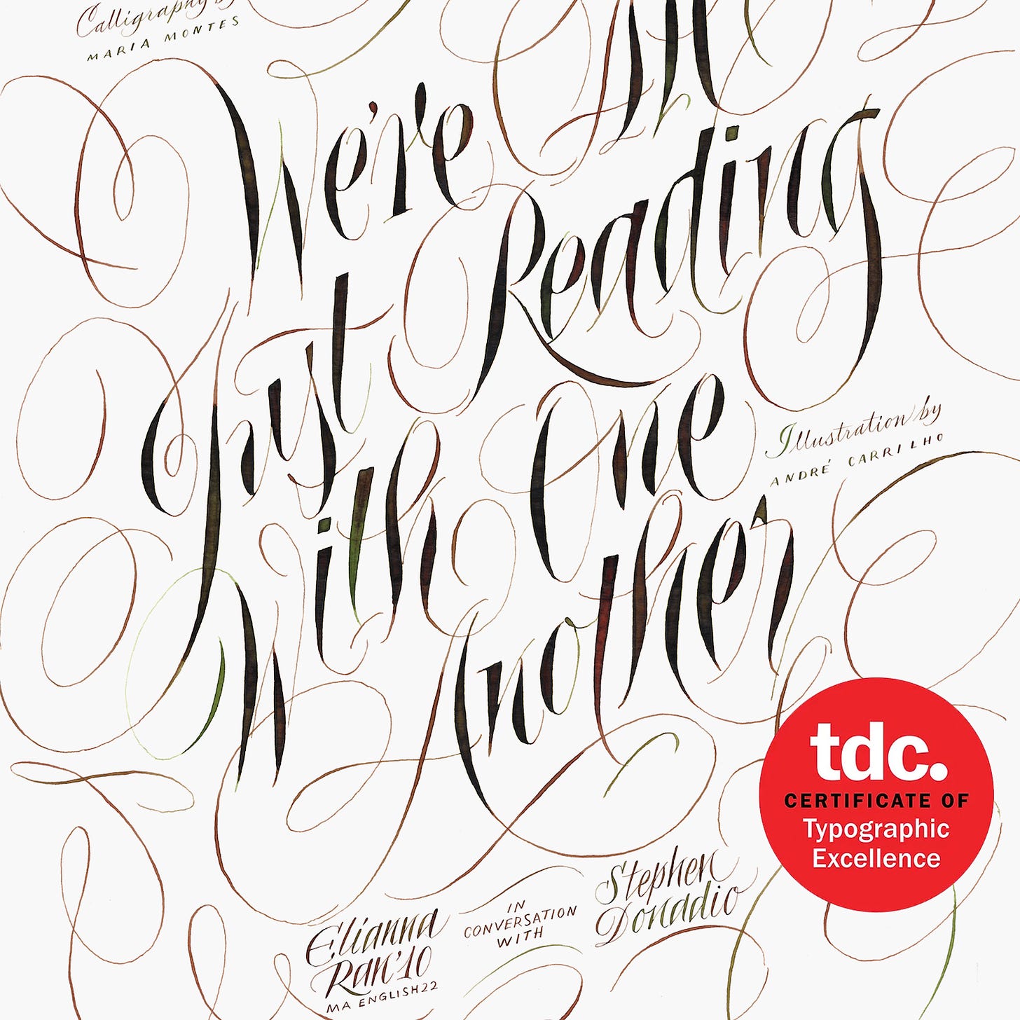 calligraphic editorial tdc certificate of typographic excellence for Maria Montes.