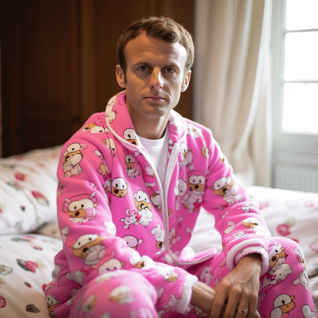 r/midjourney - Heads of state in hello kitty pajamas