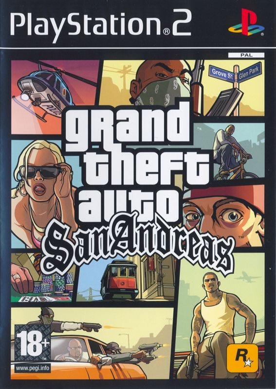 Grand Theft Auto: San Andreas cover or packaging material - MobyGames