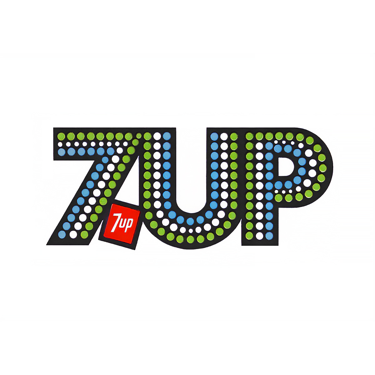 7UP 1970s logo design by Thomas Miller, Morton Goldsholl, Morton Goldsholl Associates, LogoArchive, Logo Histories