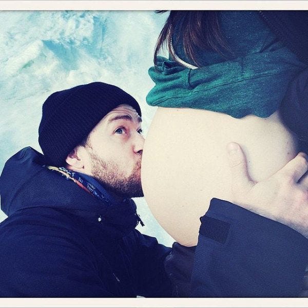 justin timberlake bulge showing for jessica biel baby bump lump 2015