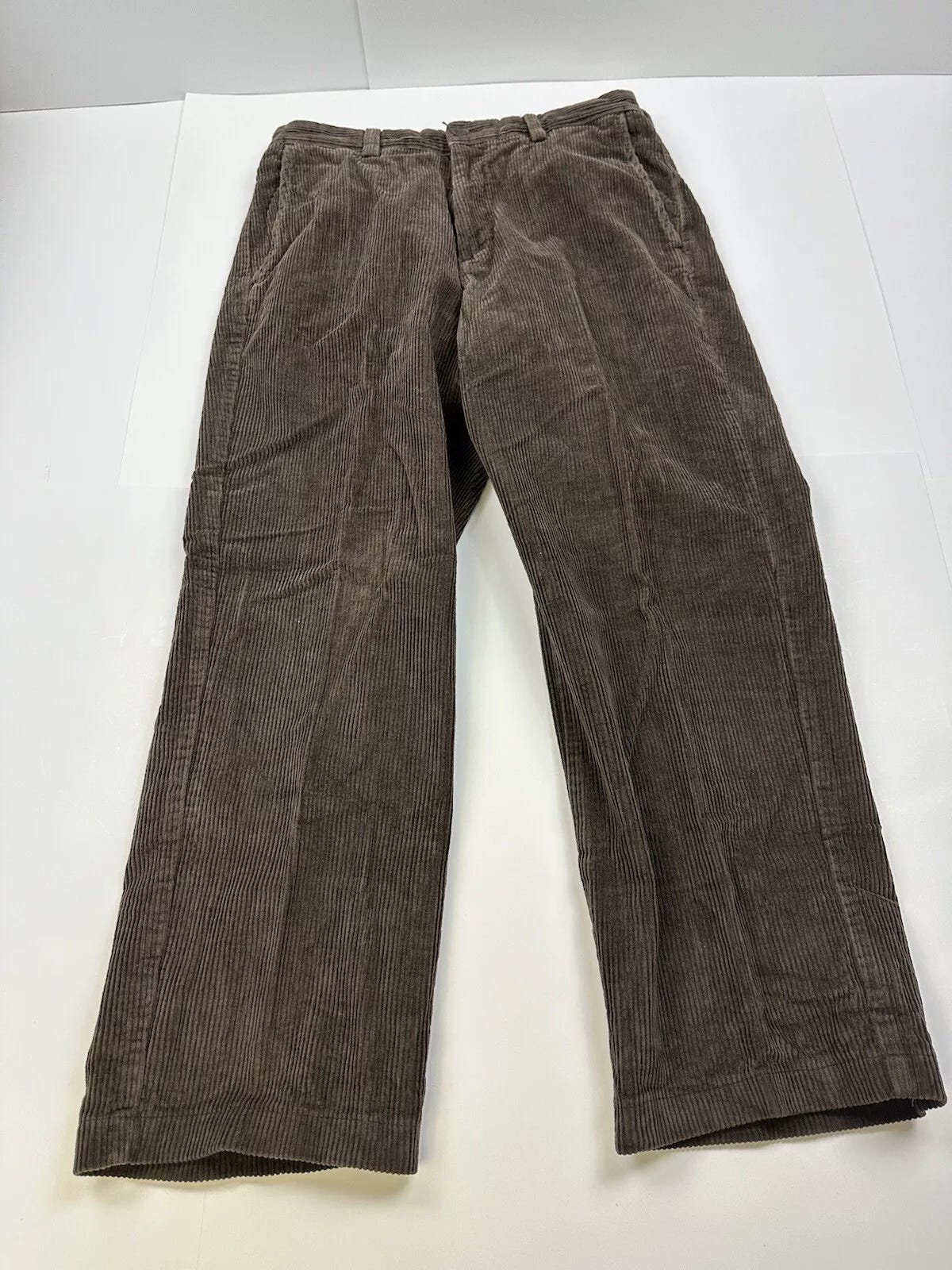 Vintage Perry Ellis Cottons Trousers 32x30 Wide Leg Baggy Corduroy Pants Y2K - Picture 1 of 6